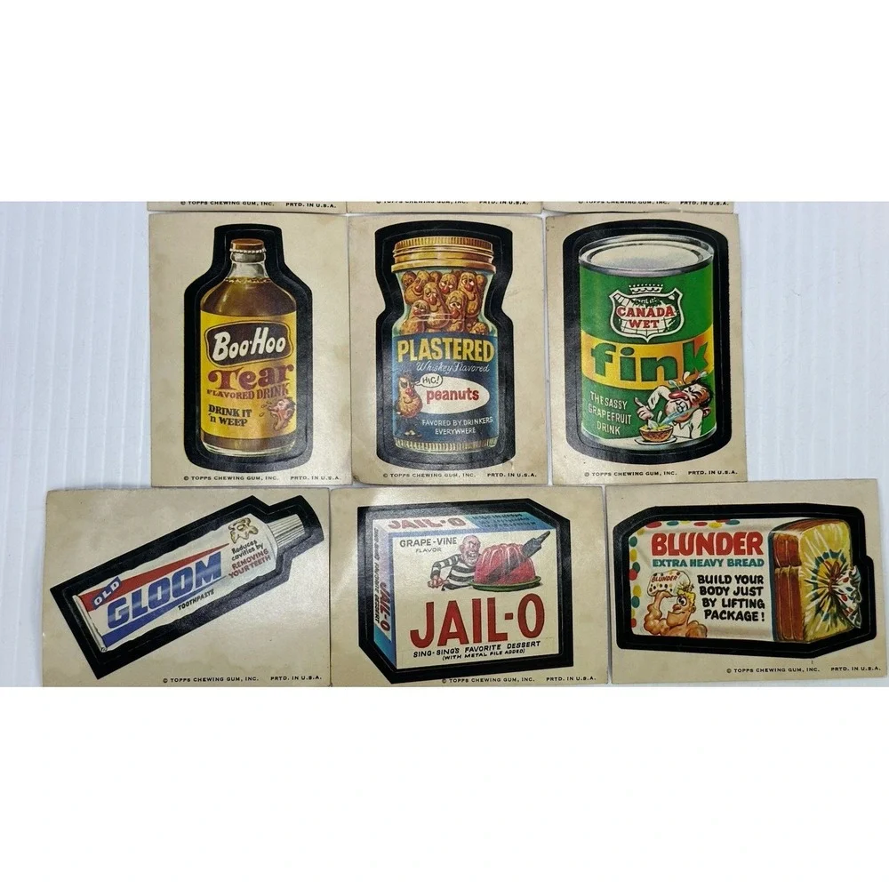 Vintage Lot 11 Topps Chewing Gum‎ WACKY PACKAGES Stickers Series Vintage 1970s
